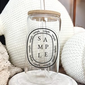 Custom Candle Label Beer Can Glass for Iced Coffee